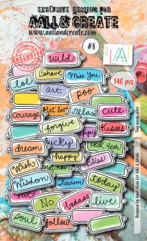 AALL and Create - Ephemera Die-Cuts - Tiny Words Color - Stanzteile