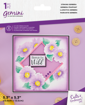 Gemini - Cut and Emboss Folder - Striking Gerbera  - Schneide- und Prägeschablone - Markante Gerbera