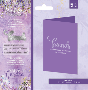 Crafters Companion - Stamp & Dies -Friends Forever - Stempel & Stanze 