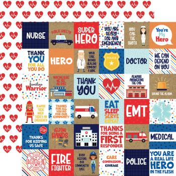 Echo Park - Paper Pad 6x6" - "First Responder" - Paper Pack