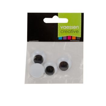 Vaessen Creative - Augen beweglich zum kleben - 20mm - 4pcs - Wackelaugen