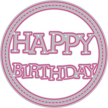 Vaessen Creative - Präge- und Stanzschablonen - Happy Birthday