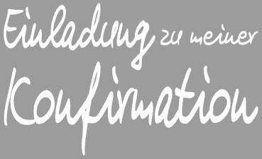 Holz-Stempel "Einladung zu meiner Konfirmation" 4x7 cm