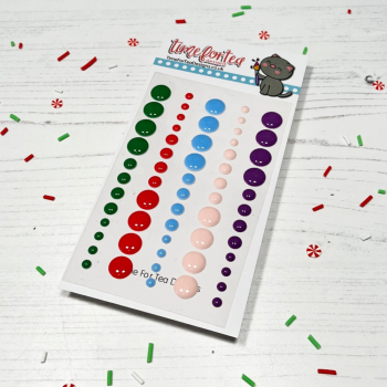 Time For Tea - Enamel Dots - Festive Fun - Klebepunkte