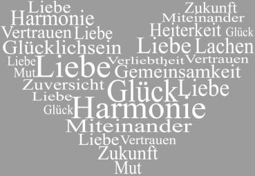 Holz-Stempel "Herz - Liebe, Glück, Harmonie" 5x7 cm