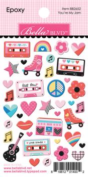 Bella BLVD - Epoxy Sticker - Our Love Song You're My Jam - Aufkleber 