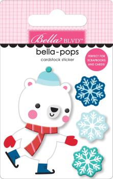 Bella BLVD - Bella Pops - The North Pole Skating Bear  -3 D Sticker