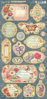 Graphic 45 "Flower Market " Chipboard - Sticker
