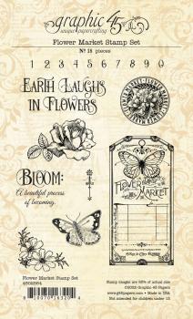 Graphic 45 - Clear Stamp -  Flower Market  - Stempel  