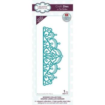Creative Expressions - Craft Dies - Border Collection Draped Jewelled Border - Stanze