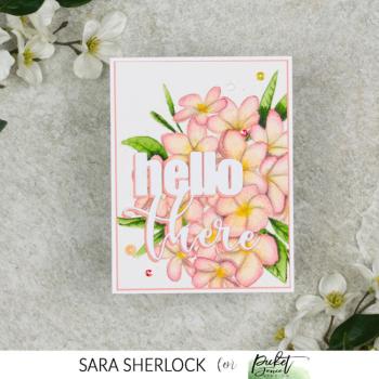 Picket Fence Studios - Clear Stamp - "Plumeria Rubra" Stempel 