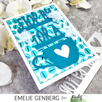 Picket Fence Studios - Layering Stencil - "The Best Bean in Town" - Schablone