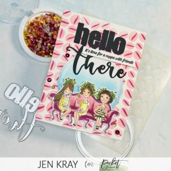 Picket Fence Studios - Layering Stencil - "The Best Bean in Town" - Schablone