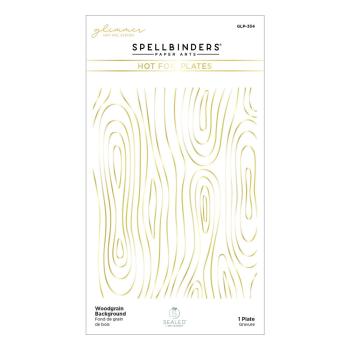 Spellbinders Hot Foil Plate - "Woodgrain Background"