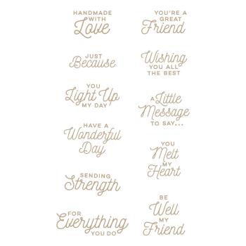 Spellbinders - Hot Foil Plate - "Sealed Glimmer Sentiments "