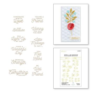 Spellbinders - Hot Foil Plate - "Sealed Glimmer Sentiments "
