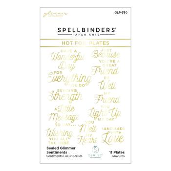 Spellbinders - Hot Foil Plate - "Sealed Glimmer Sentiments "