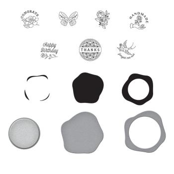 Spellbinders - Stamp & Dies - "Faux Wax Seals " - Stempel & Stanzset