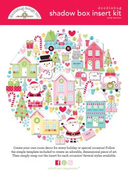 Doodlebug Design - Shadow Box Kit - "Candy Cane Lane" - Kit für Schattenbox 