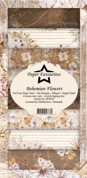 Paper Favourites - " Bohemian Flowers " - Slim Paper Pack - 3x8 Inch 