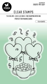 Studio Light - Clear Stamps - "Tea Hearts " - Stempel 