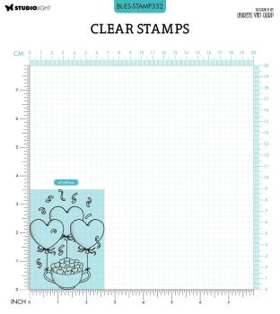 Studio Light - Clear Stamps - "Tea Hearts " - Stempel 