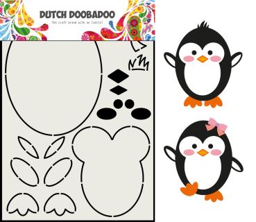 Dutch Doobadoo - Stencil - Dutch Card Art Build Up -" Penguin "- Stencil A5 - Schablone