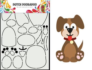 Dutch Doobadoo - Stencil - Dutch Card Art Build Up -" Puppy "- Stencil A5 - Schablone