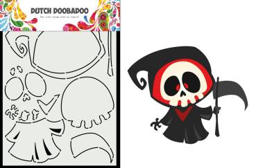 Dutch Doobadoo - Stencil - Dutch Card Art Build Up -" Reaper Skelet "- Stencil A5 - Schablone