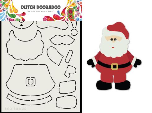 Dutch Doobadoo - Stencil A5 "Santa" - Dutch Card Art Build Up Schablone