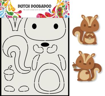 Dutch Doobadoo - Stencil A5 "Squirrel" - Dutch Card Art Build Up Schablone