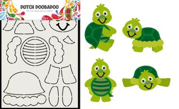 Dutch Doobadoo - Stencil A5 "Turtle" - Dutch Card Art Build Up Schablone
