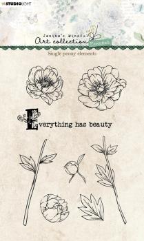 Studio Light - Clear Stamps - "Single Peony Elements " - Stempel 