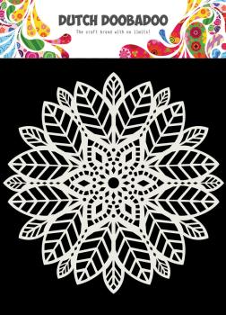 Dutch Doobadoo - Stencil - Dutch Mask Art - " Mandala Leaves " - 6x6 Inch - Schablone