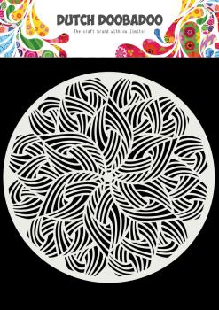 Dutch Doobadoo - Stencil - Dutch Mask Art - " Mandala Round 1 " - 6x6 Inch - Schablone