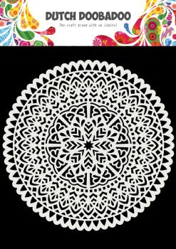 Dutch Doobadoo - Stencil - Dutch Mask Art - " Mandala Round 2 " - 6x6 Inch - Schablone