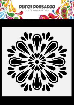 Dutch Doobadoo - Stencil - Dutch Mask Art - " Mandala Square 2 " - 6x6 Inch - Schablone