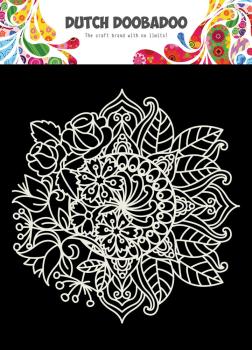 Dutch Doobadoo - Stencil - Dutch Mask Art - " Mandala Flower " - 6x6 Inch - Schablone