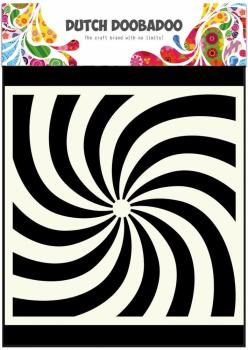 Dutch Doobadoo - Stencil - Dutch Mask Art - " Spiral " - 6x6 Inch - Schablone