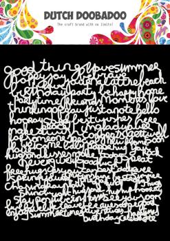 Dutch Doobadoo - Stencil - Dutch Mask Art - " Text " - 6x6 Inch - Schablone