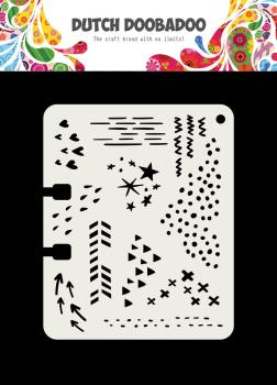 Dutch Doobadoo - Stencil - Dutch Card Art - " Rollerdex Doodle Mix " - Stencil A7 - Schablone