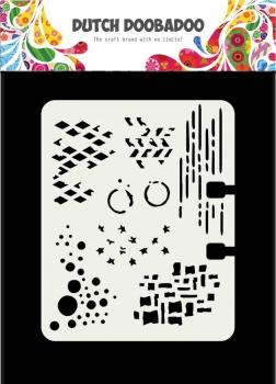 Dutch Doobadoo - Stencil - Dutch Card Art - "Rollerdex Pattern " - Stencil A7 - Schablone