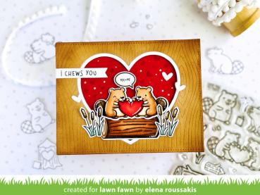 Lawn Fawn Hot Foil Plate - " Woodgrain " - Heißfolienplatte