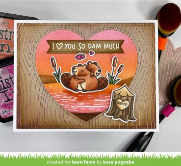 Lawn Fawn Hot Foil Plate - " Woodgrain " - Heißfolienplatte