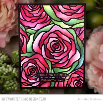 My Favorite Things - Stencil - "Roses All Around" Schablone - 6x6"