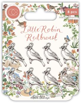 Craft Consortium - Metal Charms - "  Little Robin Redbreast " - Metallanhänger