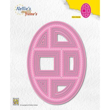 Nellie Snellen - Multi Frame Dies - " Scrap Oval " - Stanze