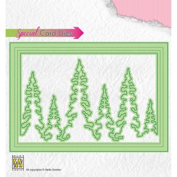 Nellie Snellen - Special Card Dies - " Shake Card Pinetrees " - Stanze