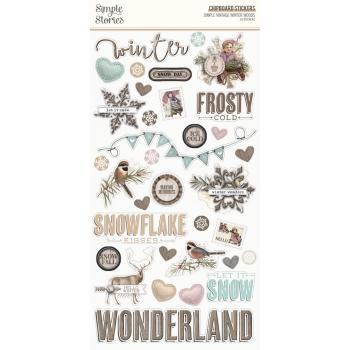 Simple Stories - Simple Vintage Winter Woods - Chipboard Sticker 