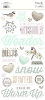 Simple Stories - Simple Vintage Winter Woods  - Foam Stickers 
